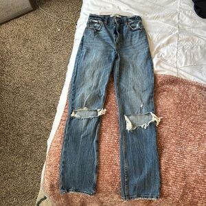 Abercrombie & Fitch The Ankle Straight Ultra High Rise Curve Love